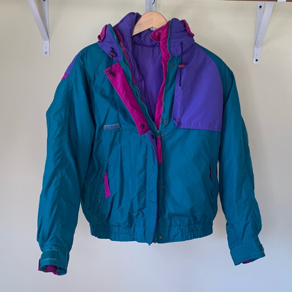 VTG 90s Columbia Colorblock Jacket and Shell/Lining size XL
